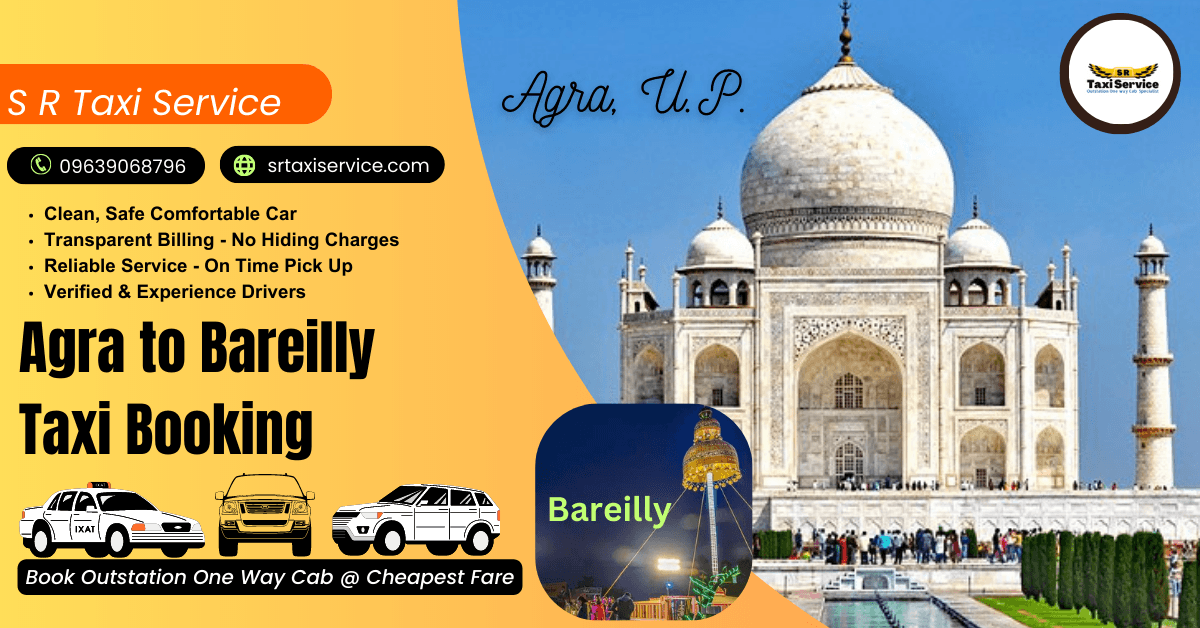 Agra to Bareilly Taxi One Way Cab Booking Cheapest price